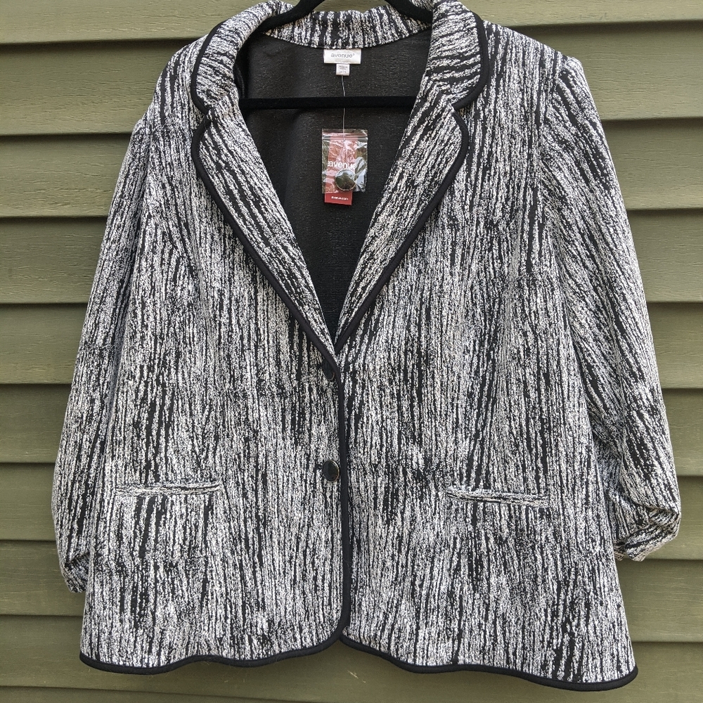 Black White Blazer Jacket